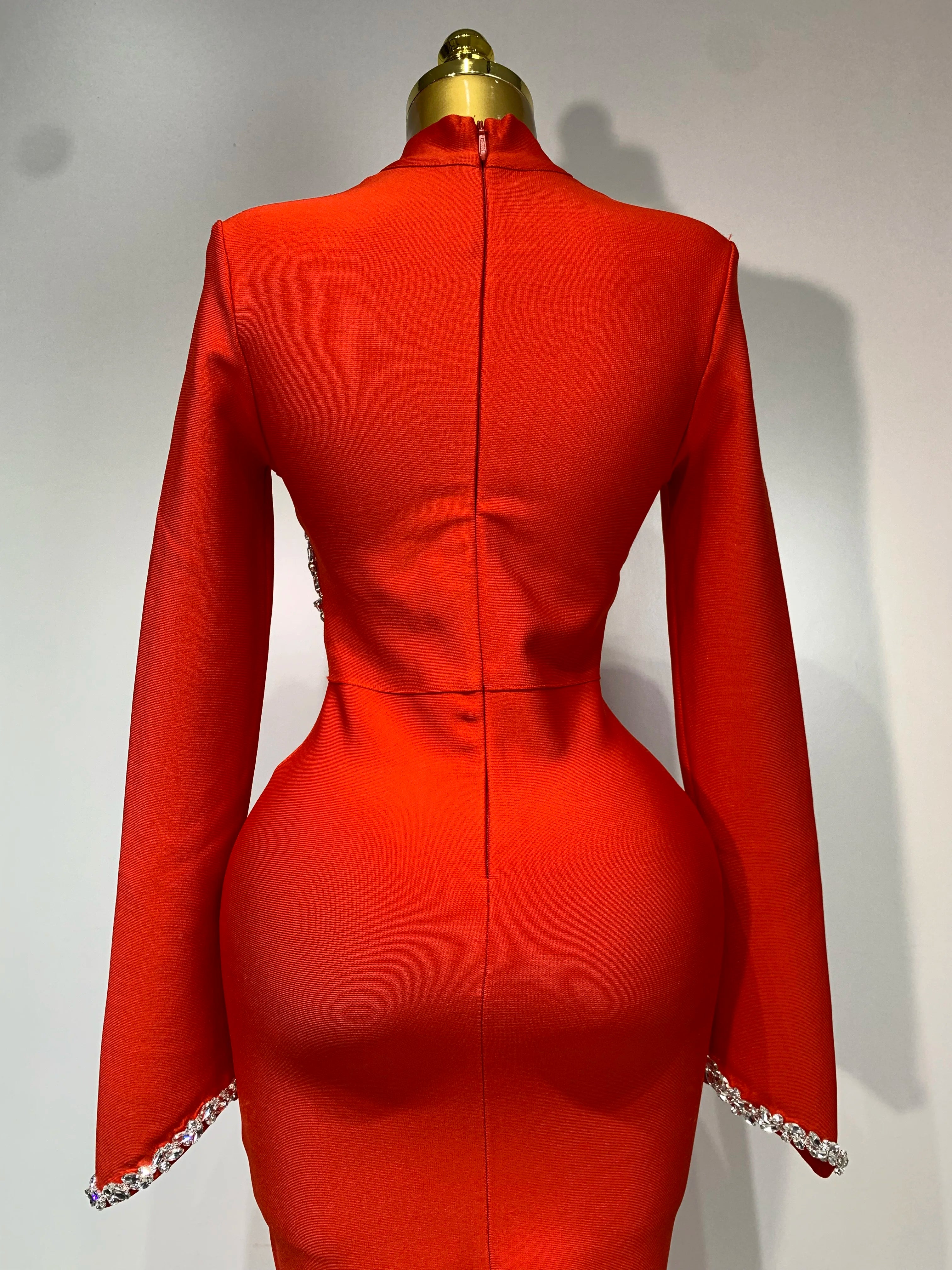Vestido longo sexy feminino com manga comprida e diamantes, bodycon, bandagem, 2025, celebridade, elegante, festa noturna, luxo, vestidos de aniversário