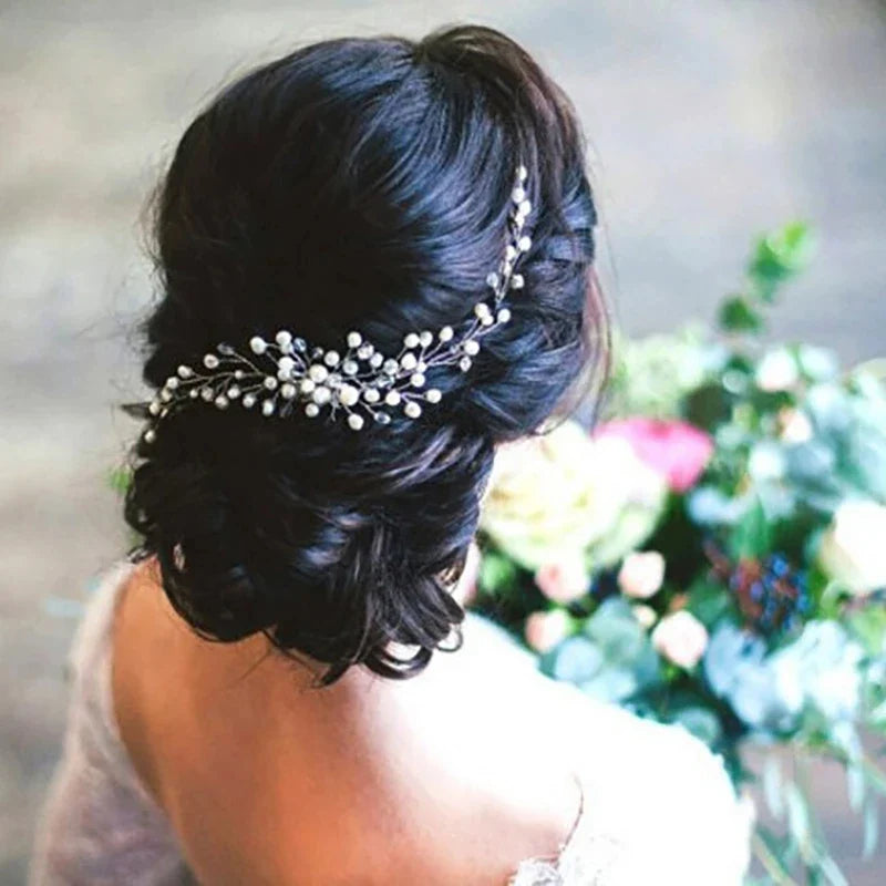 Crystal Pearl Wedding Hair Combs Hair Accessories for Bridal Hair Clips Pin Accessories Jewelry Handmade Women Head Ornaments