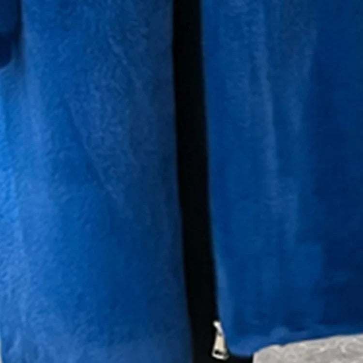 Winter Long Oversized Blue White Black Fluffy Thick Warm Faux Fur Coat Women Zip Up Runway Designer Korean Fashion 2022