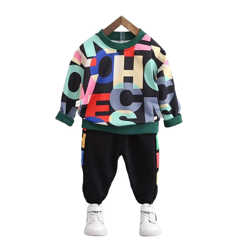 Spring Autumn Baby Girl Clothes Boys Outfits Children Casual T-Shirt Pants 2Pcs/Sets Toddler Sports Costume Kids Tracksuits