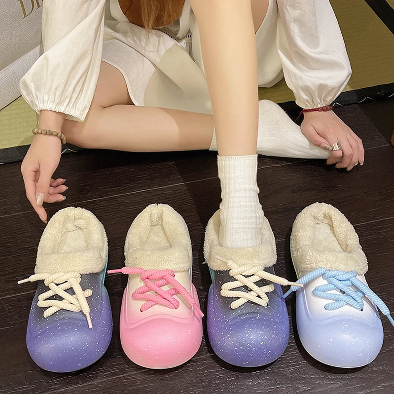 Classic Winter Women's Thermal Boots Slippers Outdoor Waterproof Snow Boots Ankle Boots for Women Lolita Shoes Cowboy Boots