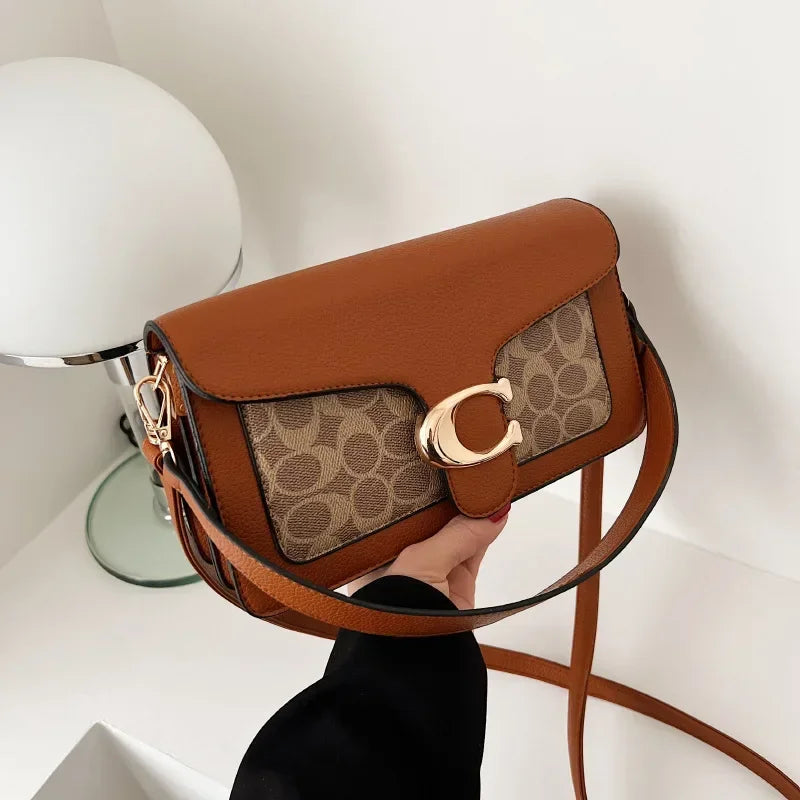 New Women's Fashion Bags: Small Square Messenger Bags with Contrasting Colors, Simple Yet Stylish, Versatile and Practical