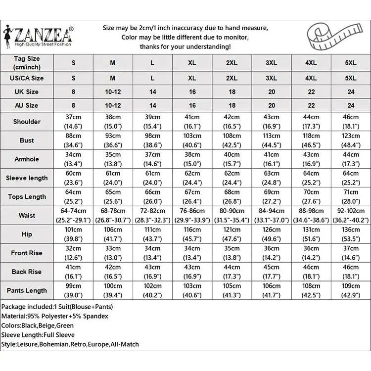 ZANZEA Elegant OL Work Suit Women Solid Blazer & Wide Leg Pant Sets Fashion 2PCS Urban Tracksuits Ladies Office Outfits Oversize