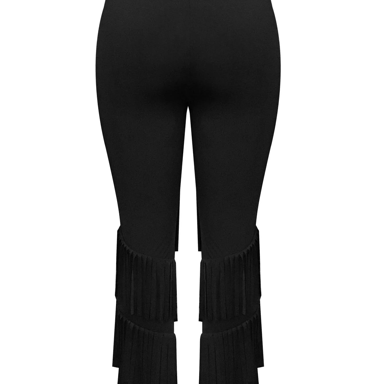 Plus Size pants High Waist Tassel Design Flared Pants Women's casual trousers Y2K slim pants High Waist Long skinny pants