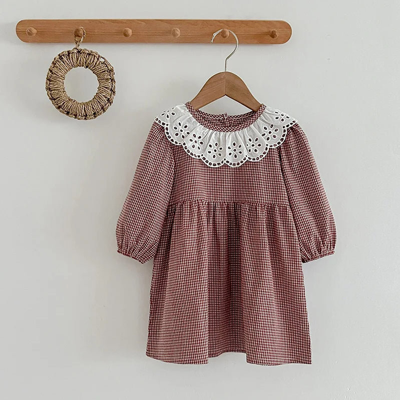 Baby Girls Clothes Autumn Toddler Baby Rompers Princess Dress Red Long Sleeves Girls Dress Christmas Sister Clothing