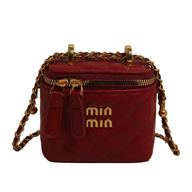 2025 Quilted Bag with Chain Strap for Women, Chic Luxury Crossbody Purse, Elegant Shoulder Bag