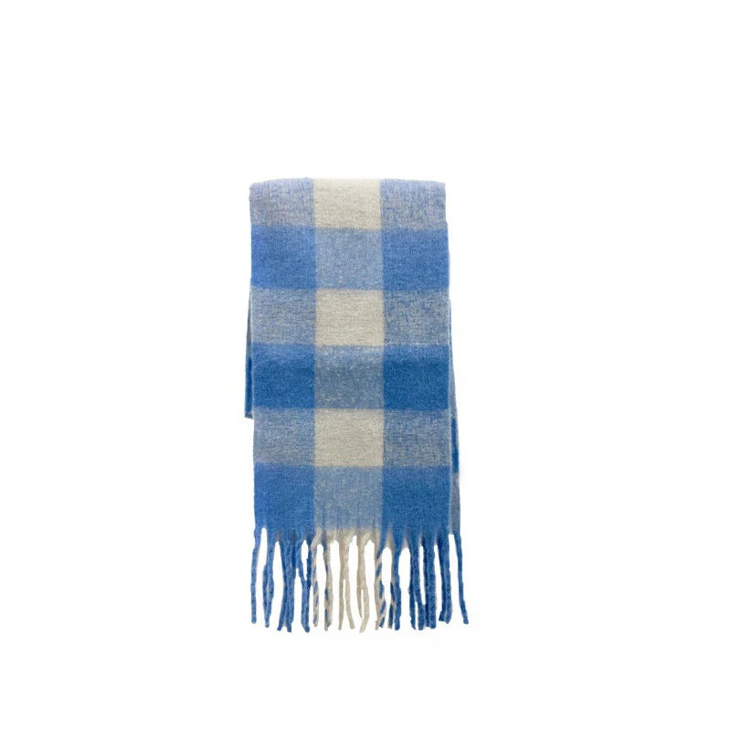 Classic Plaid Scarf Women Autumn Winter Soft Warm Scarf Luxury Long Simple Scarf Thickened Soft Shawl Fashion Accessories SB no tag