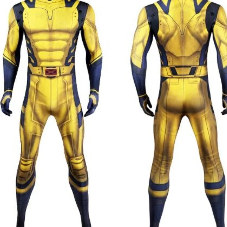 Wolverine Cosplay Costume James Howlett Jumpsuit Shoulder Armor Set 3D Printing Zentai Bodysuit Superhero Halloween Man Outfit