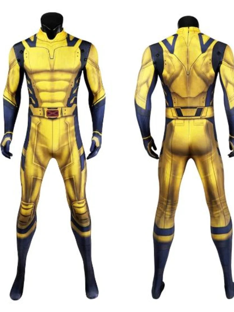 Wolverine Cosplay Costume James Howlett Jumpsuit Shoulder Armor Set 3D Printing Zentai Bodysuit Superhero Halloween Man Outfit