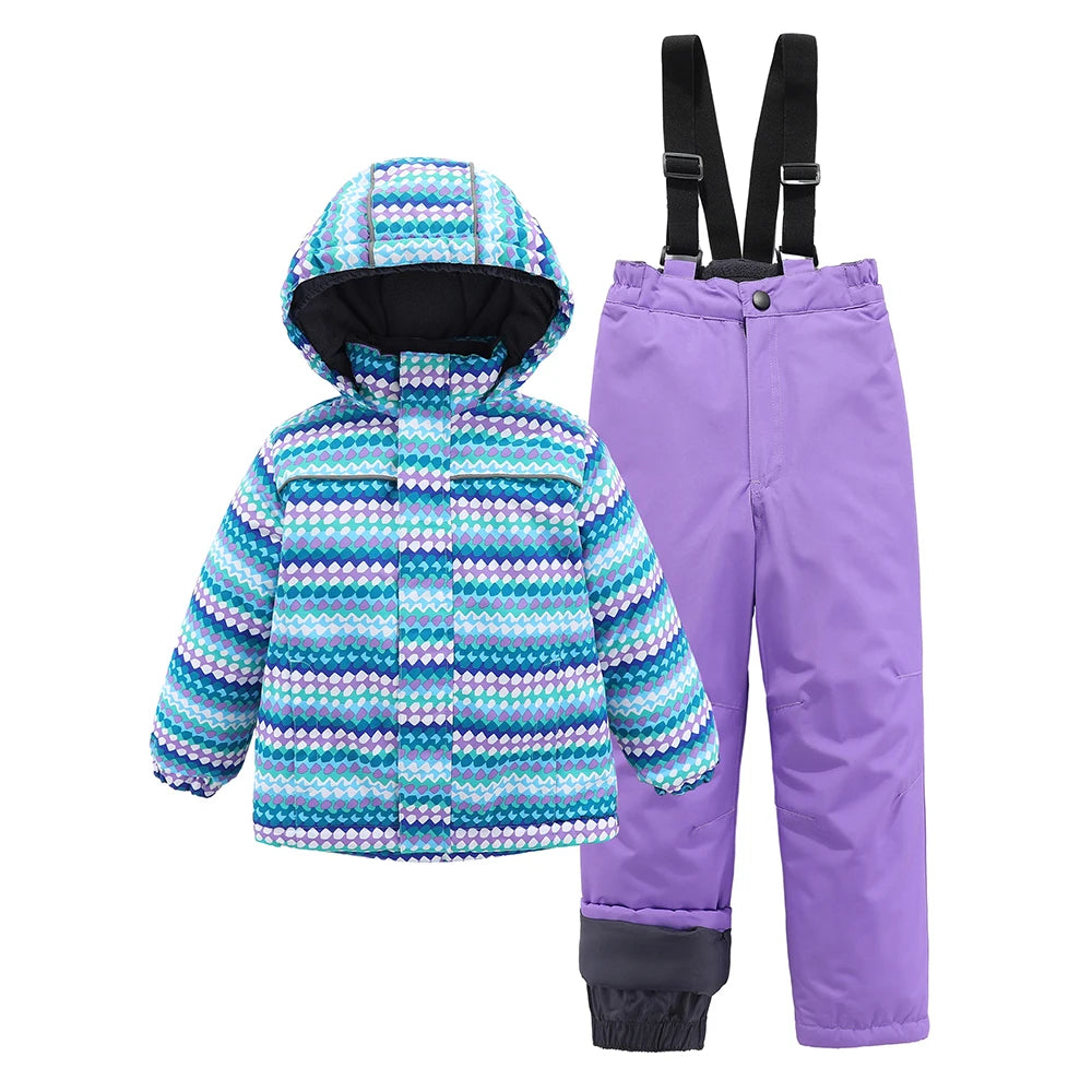 3-12T Children Ski Suits Boys Girls Ski Jackets Pants -30 Degrees Kids Winter Snowboard ski Jacket Waterproof Snow Suits 10 United States