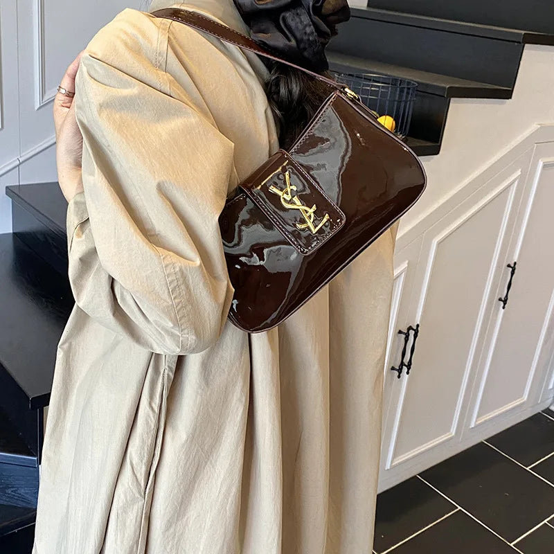 Famous Designer Elegant Leather Shoulder Bag - Women's Crossbody Handbag Popular Classic For Ladies Paris Fashion Women's Bag