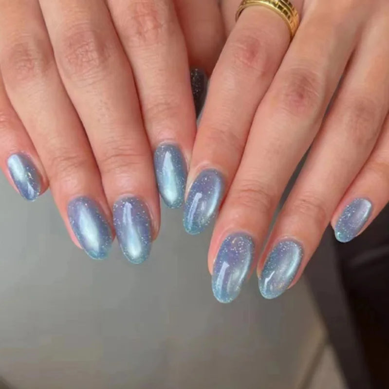 Unhas postiças simples vermelho vinho com cola, comprimento médio, amêndoa, unhas postiças, vestíveis, cabeça redonda, oval, cobertura total