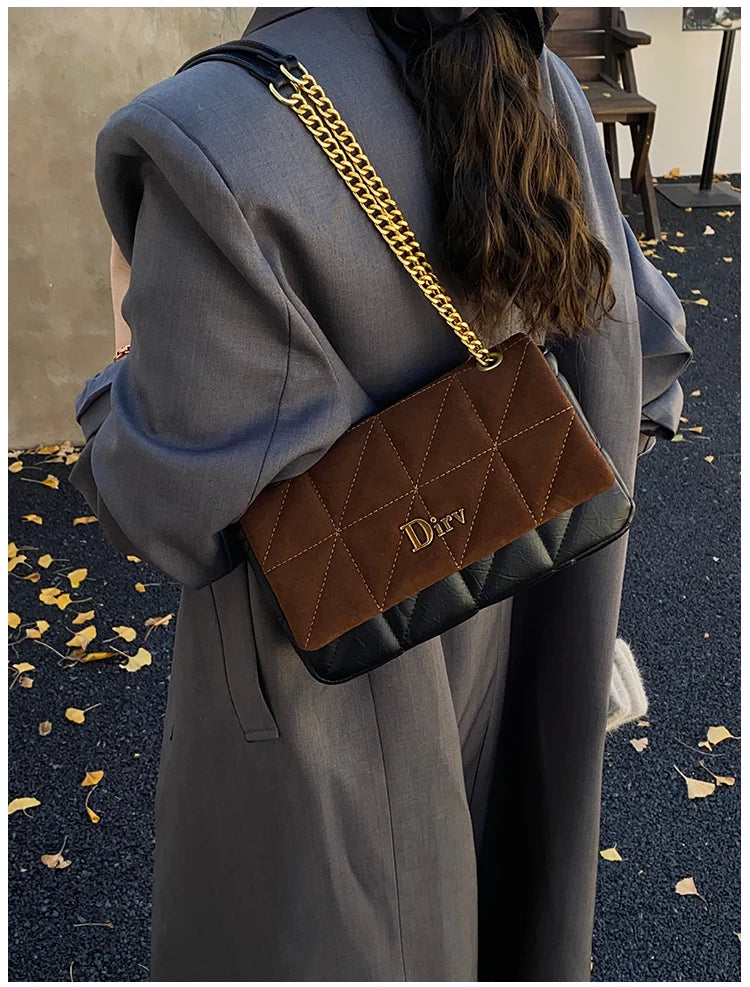 New Women's Chain Shoulder Bag Luxury Leather Fashion Crossbody Bag Designer Handbag With Adjustable Strap