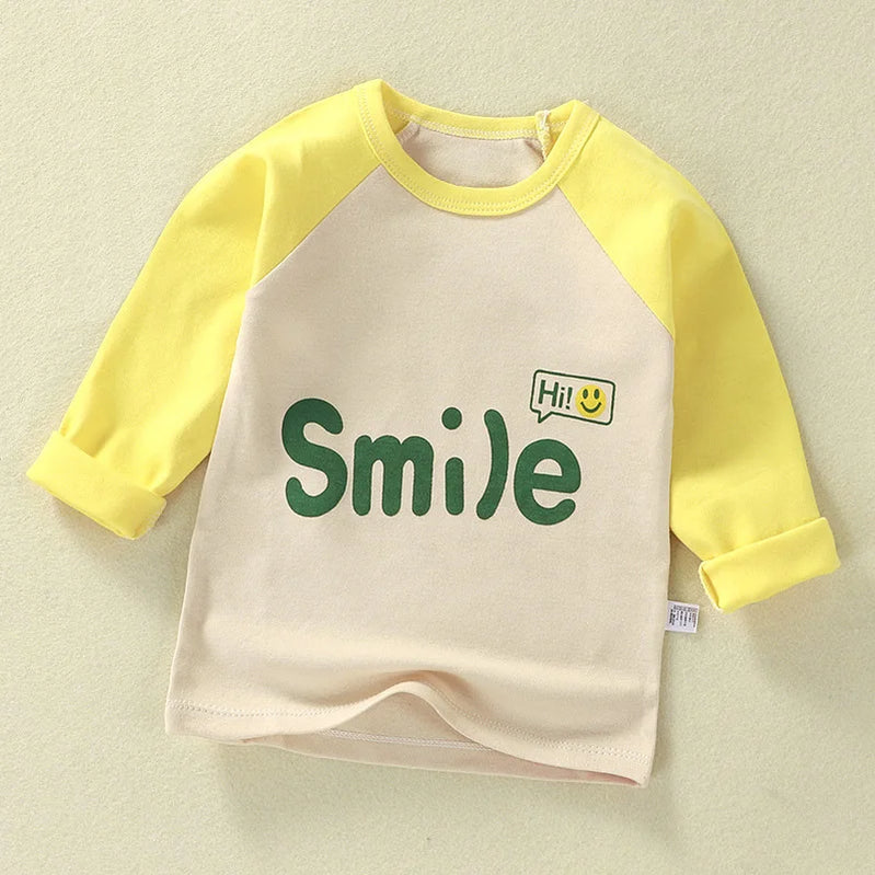 Children's Clothing Boys Girls T-Shirt kids clothes Cartoon Tops Long Sleeve Baby Clothing Autumn Winter Cotton Print Sweatshirt Style 5 thick