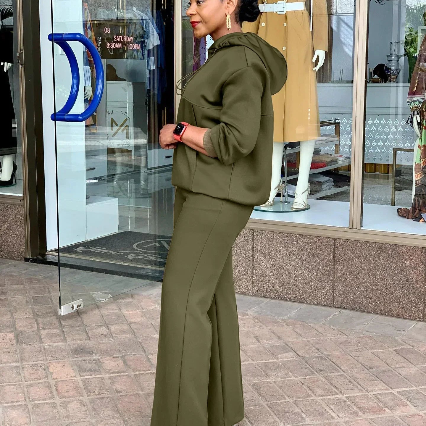 CM.YAYA Long Sleeve Women Set Loose Long Sleeve Hoodies Pant Suits 2024 Spring 2 Two Piece Sets Sporty Tracksuits Street Outfits