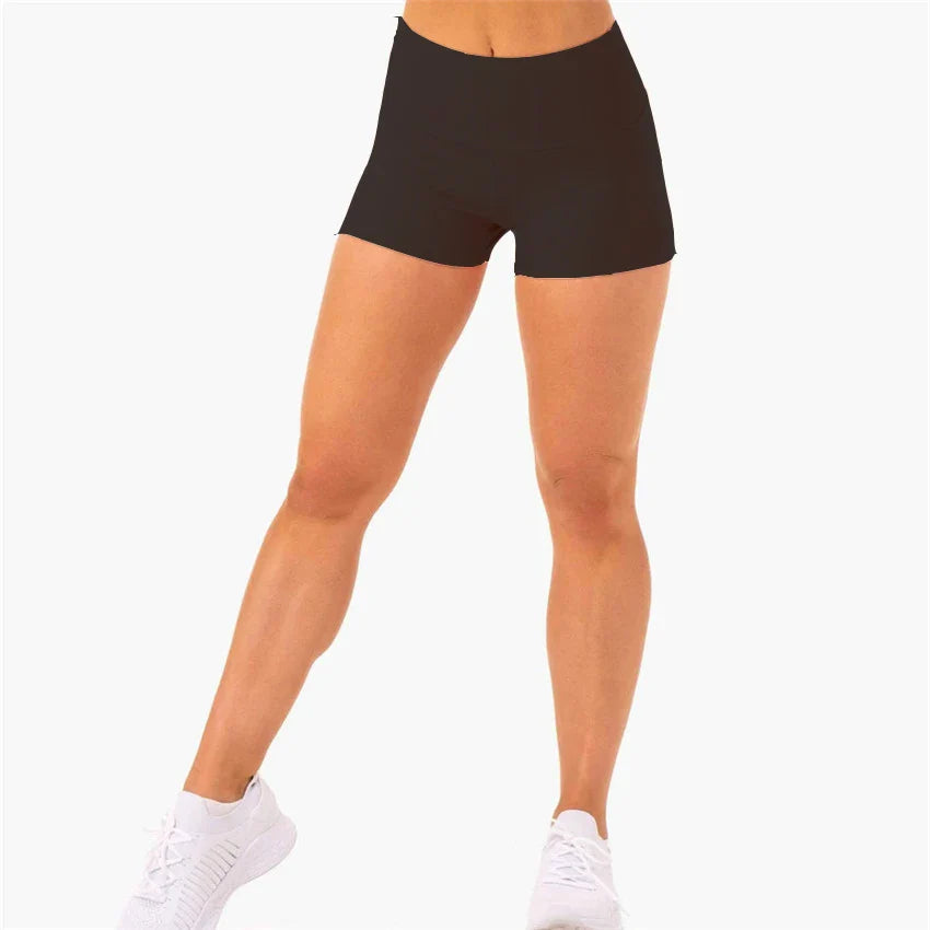 1PCS Nylon Yoga Sets Women Fitness One Shoulder Sport Bra Scrunch Booty Yoga Pants Fitness Leggings Women Workout Set black shorts