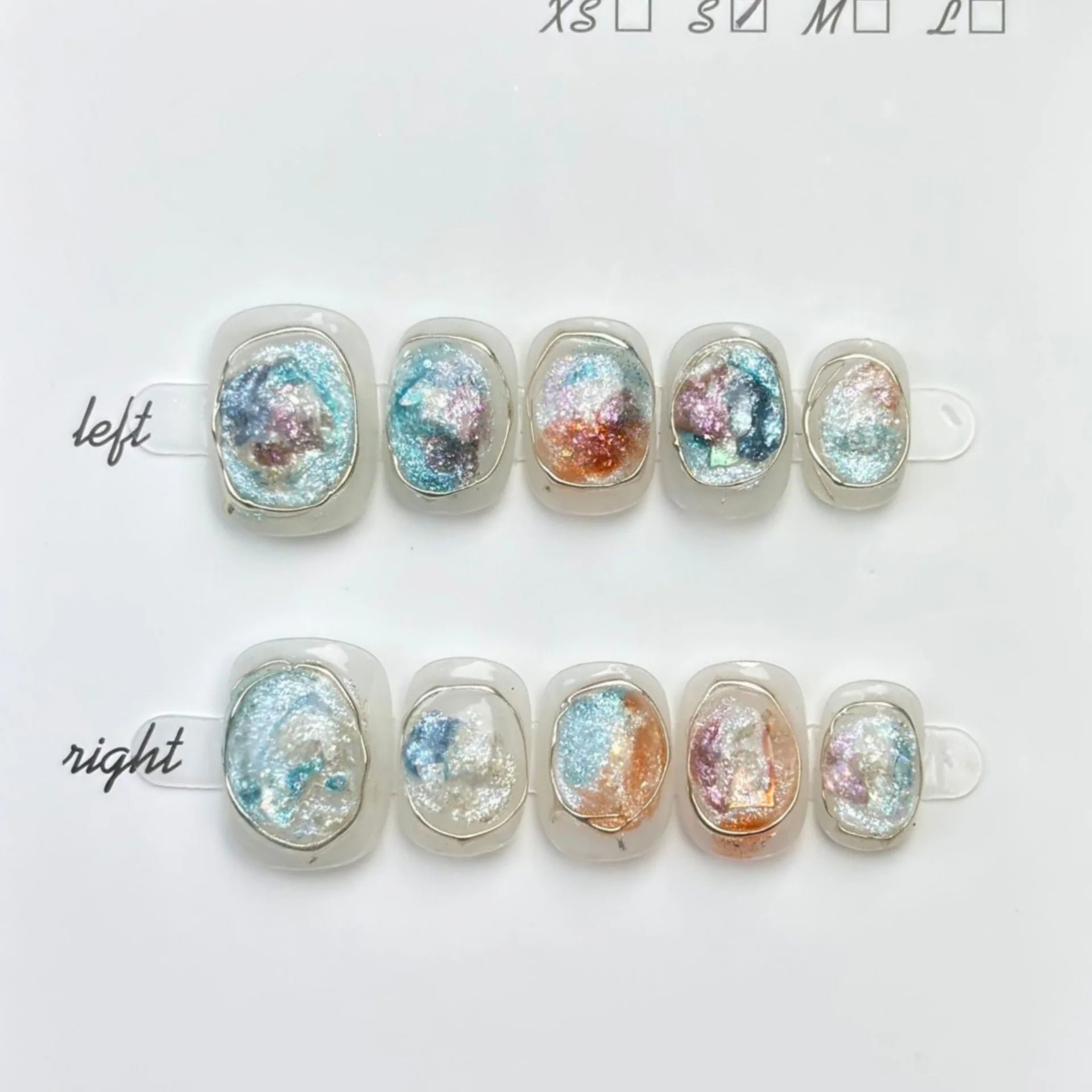 10pcs Pink Handmade Press on Nails Art Cute Cat's Eye Short Square Round Fake Nail Tips Wearable Cat Bow Design False Nails Sets