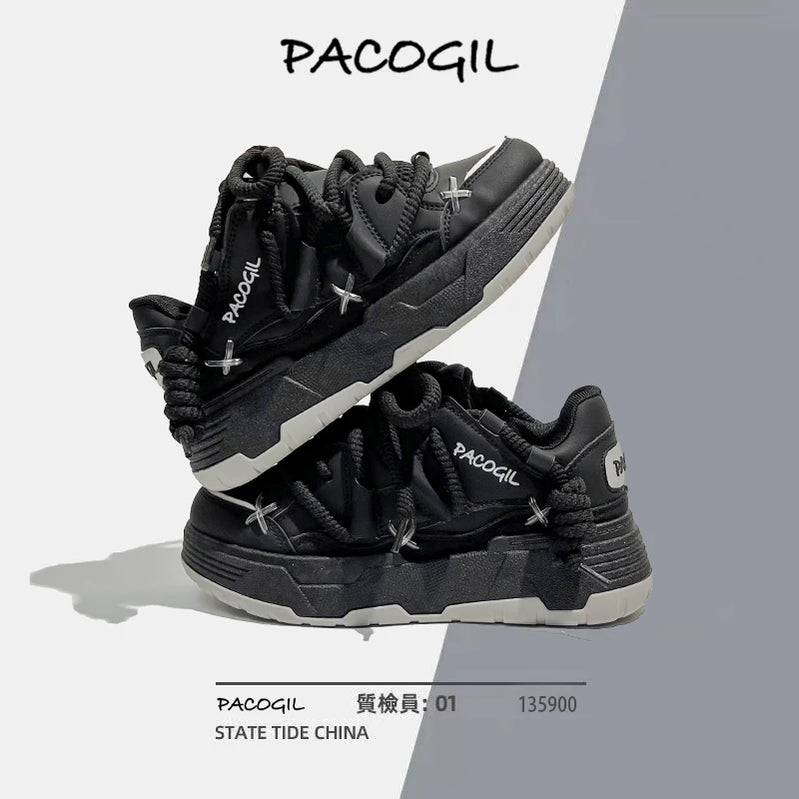 Women's Sneakers Vulcanized Shoes Winter Fashion Protective Platform Shoes Non-slip Rope Decoration Comfortable Women's Shoes