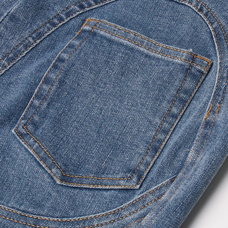 Streetwear Loose Jeans For Women High Waist Cut Out Irregular Solid Denim Trousers Female Summer Clothing Style