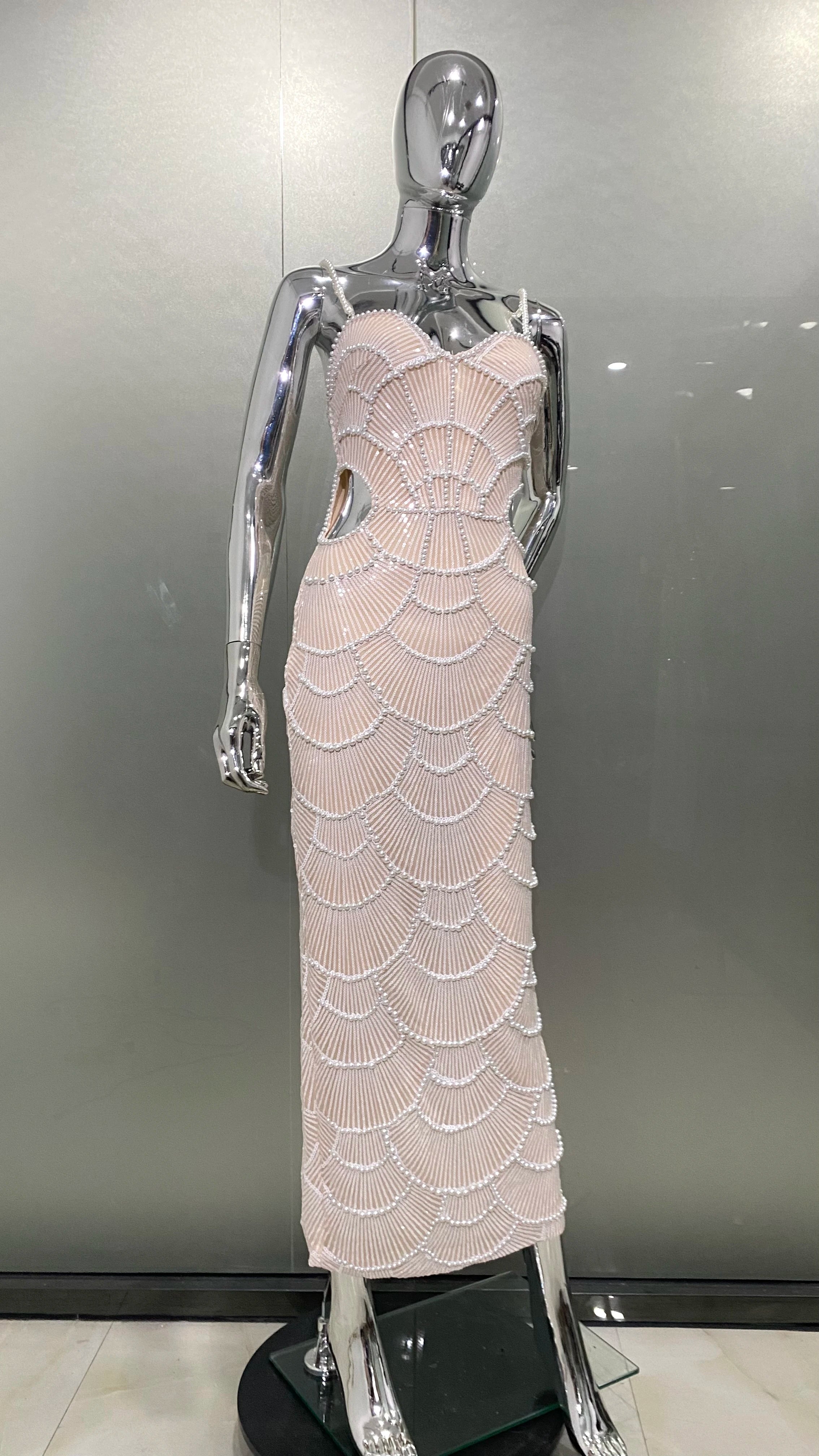 Vestido longo preto sem mangas feminino, sexy, com contas, colado ao corpo, lantejoulas brilhantes, elegante para festa à noite