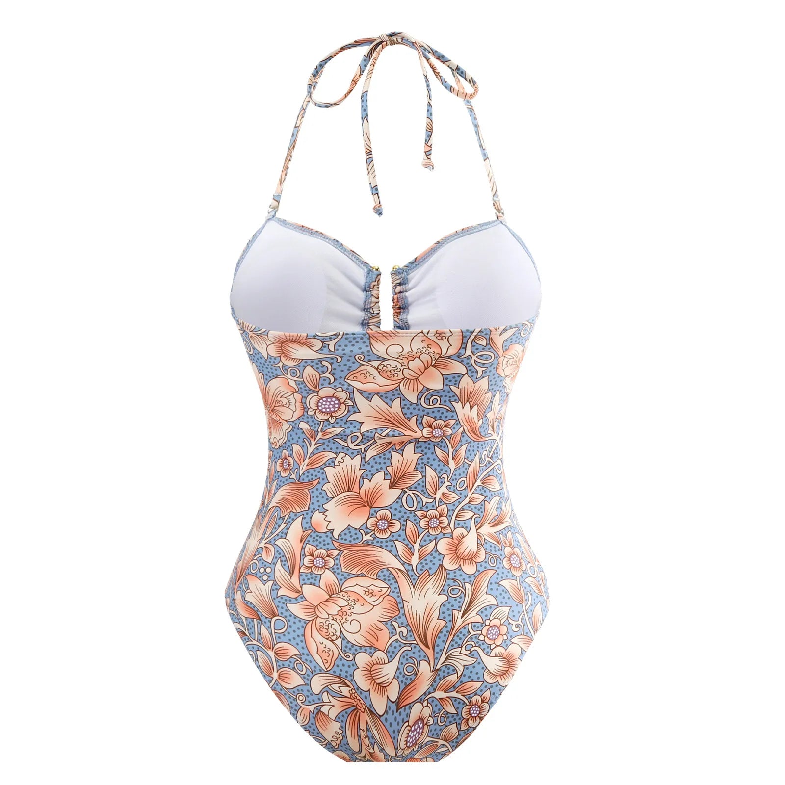 Print Sexy Retro One-piece Women's Swimsuit Set Cover Belly Slimming Swimsuit Vacation Bodysuit Monokini Beachwear Skirt