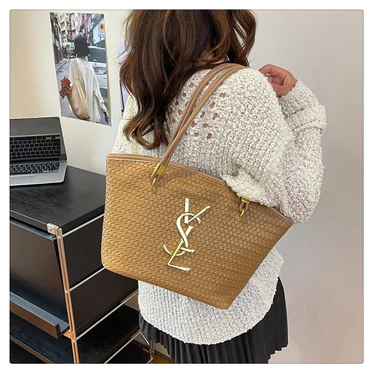 Elegant Work Tote for Women, 2025 Large Capacity Shoulder Bag, Premium Leather Office Purse, Sophisticated & Spacious