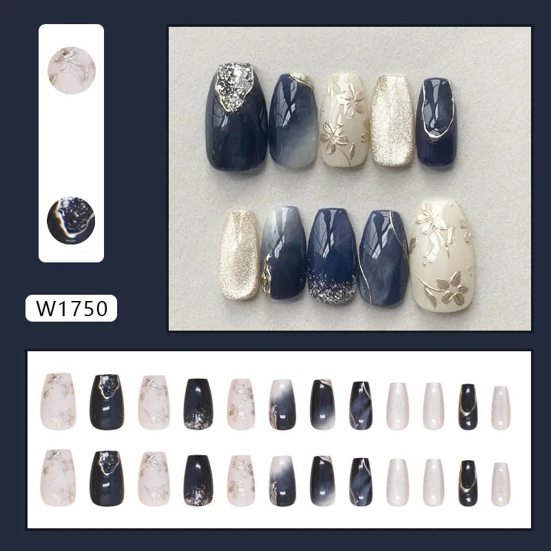 24pcs Shiny Green Cat Eye False Nails Cute Seal Print Fake Nails Tips Wearable Reusable Glossy Short Round Press on Nails