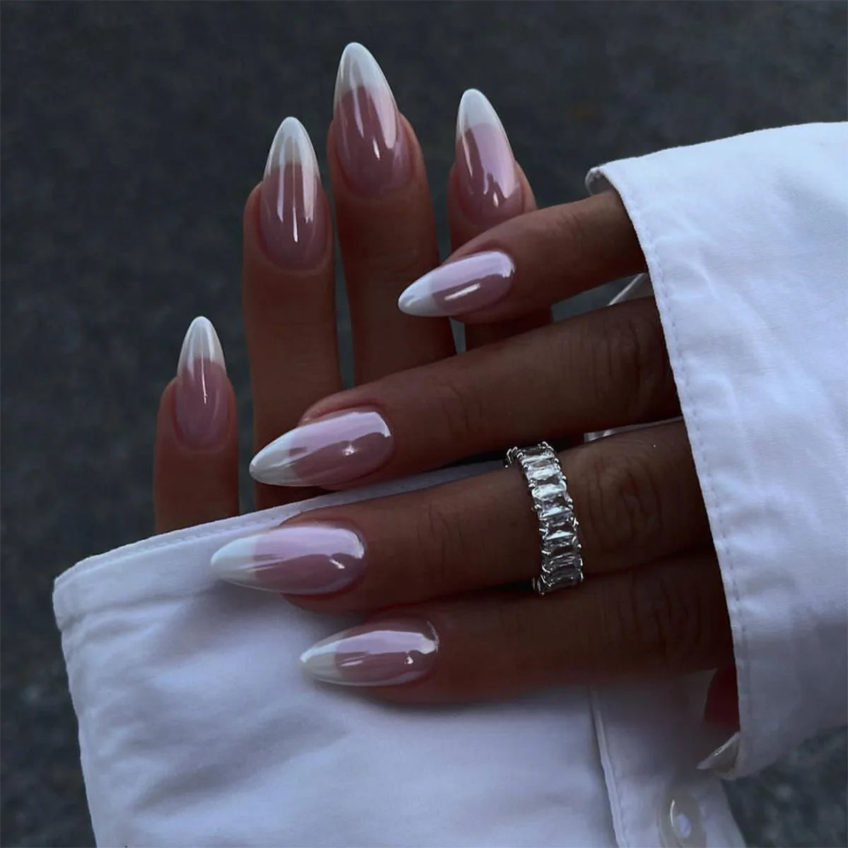 Unhas postiças simples vermelho vinho com cola, comprimento médio, amêndoa, unhas postiças, vestíveis, cabeça redonda, oval, cobertura total