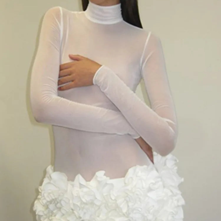 Women Sexy Long Sleeve Flower Mesh Red White Mini Celebrity Bodycon Bandage Dress 2025 Elegant Evening Club Party Dress