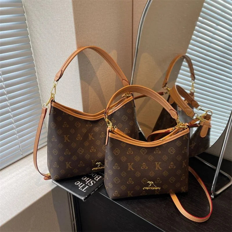 Famous Designer Leather Women's Tote Bag Luxury Brand Fashionable Classic Elegant Commuter Vintage Bag
