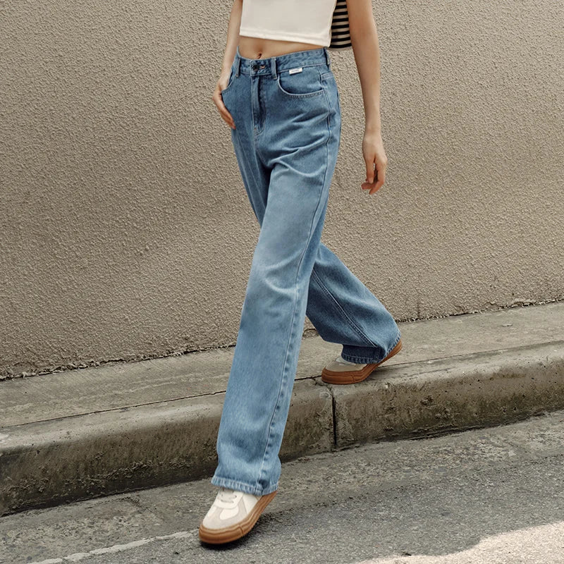 Women Jeans Autumn New Wide-leg Pants Street Mopping Retro Fringe Jeans