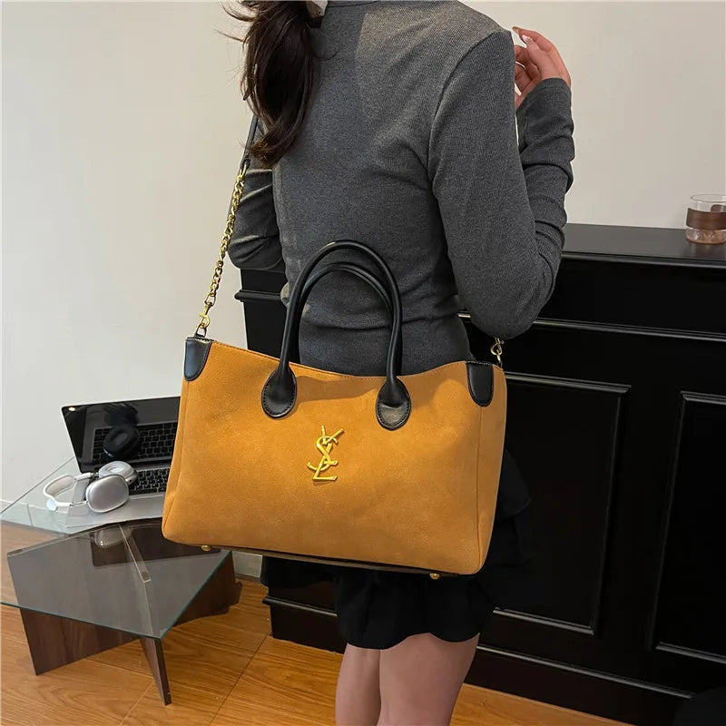 Vintage Style Women Luxury Crossbody Bag Luxury Leather Shoulder Tote High End Handbag Classic