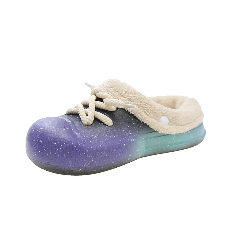 Classic Winter Women's Thermal Boots Slippers Outdoor Waterproof Snow Boots Ankle Boots for Women Lolita Shoes Cowboy Boots PURPLE