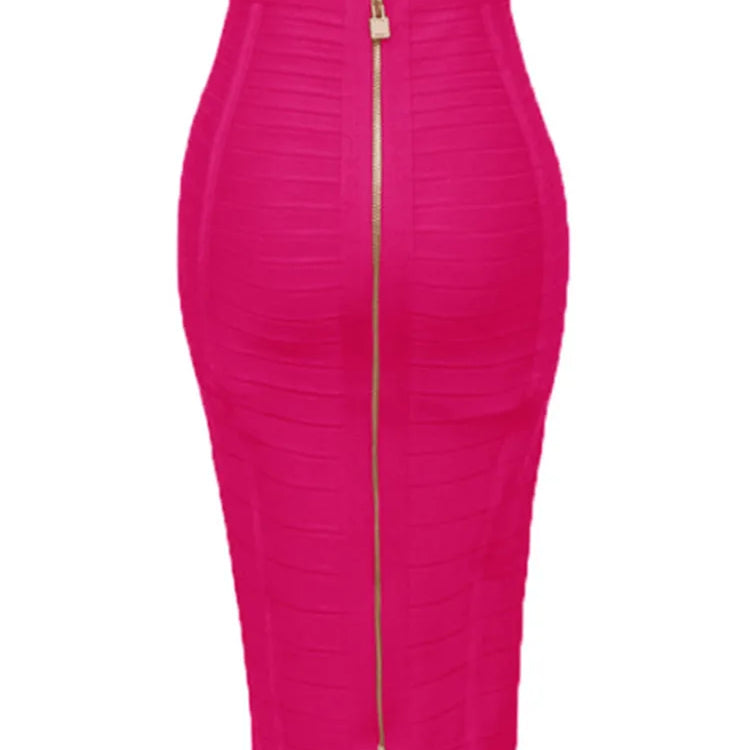 13 Colors Plus Size XL XXL 58cm Women Sexy Zipper Black Blue Orange Red Rayon Bandage Skirt Designer A Line Skirt Faldas
