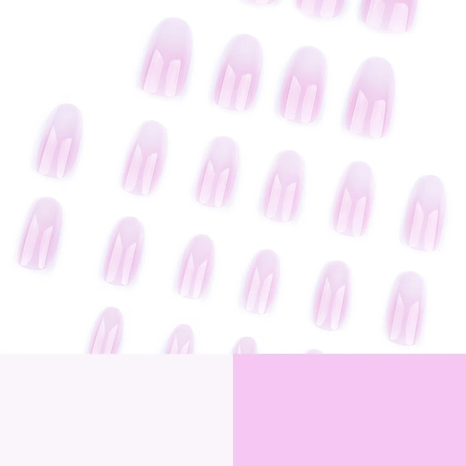 24Pcs Nude Pink Almond False Nails Sweet Girls Charm Manicure Detachable Acrylic Press On Nails Stick-on Artificial Nails Art
