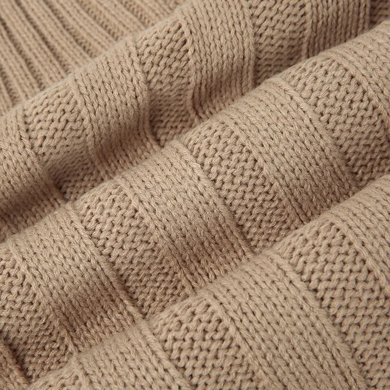 Female Cardigan Solid Color Long Sleeve Sweater Knitted Coat with Pockets for Spring Fall S M L