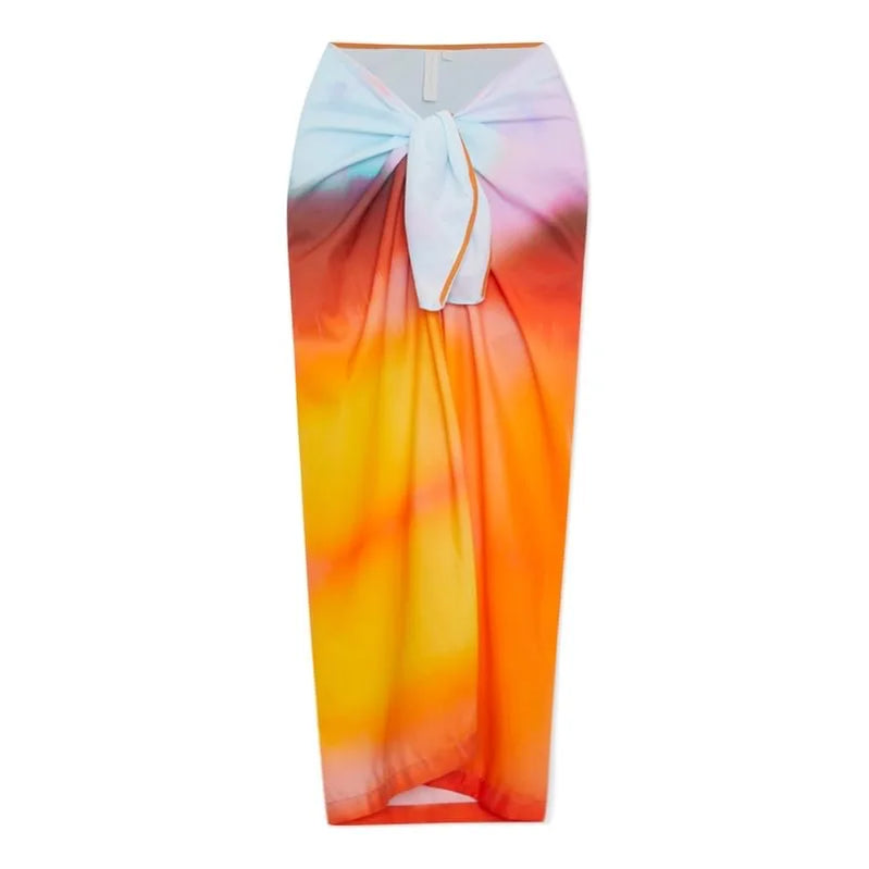 New One Shoulder Floral Ruffled Bikini Set Women 3D Flower High Waist Two Piece Swimsuit Beach Skirt Bathing Suit Swimwear