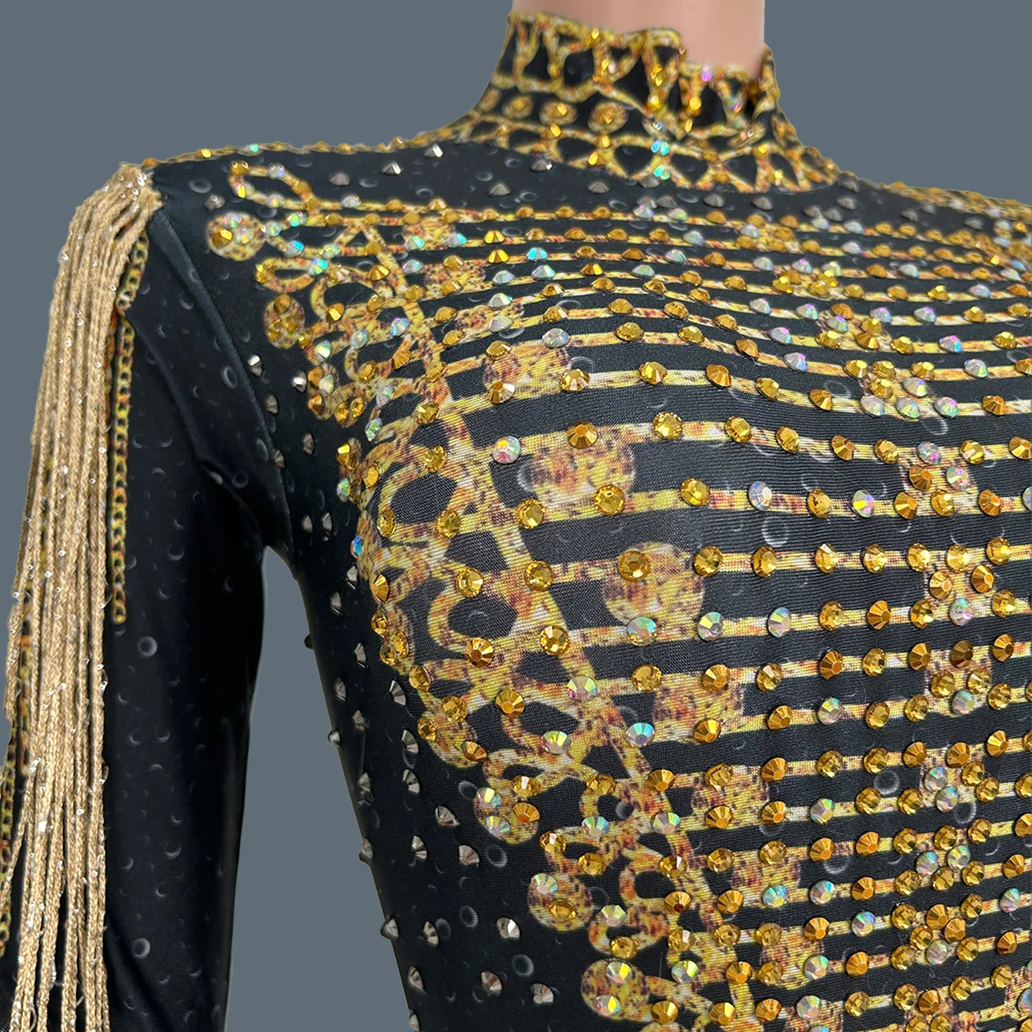 Sexy Women Jumpsuit Party Dress-up Stage Performance Costume Nightclub Show Bodycon Jumpsuit Elastic Spandex Dance Wear Napolun