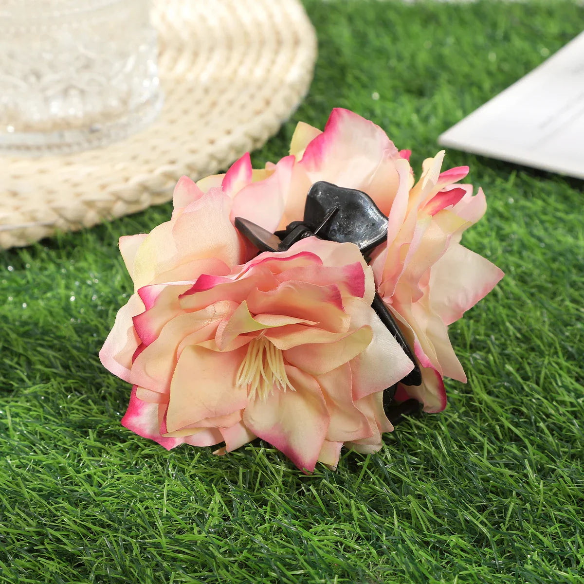 Haimeikang Large Size Flower Hair Clip Claws Hair Crab For Thick Hair Barrettes Hairpins Women Summer Fashion Hair Accessories CB5332B