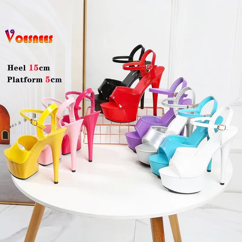 Sandálias plataforma impermeáveis de 15 cm, salto alto, salto alto, sexy, plataforma, sapatos de casamento, tamanho 43
