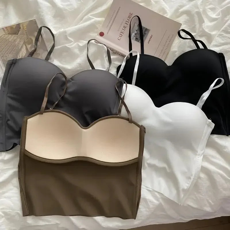 Camisole for Women Fitness Crop Tops Mujer Ropa Summer Elegant Sexy Casual Топ Женский Aesthetic Solid Ice Silk Corset Underwear