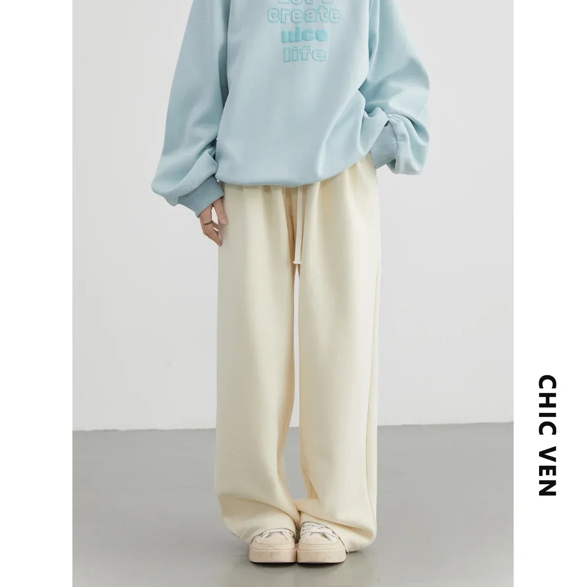 Women's Pant Streetwear Solid Loose Drawstring Sports Casual Trousers High Waisted Pants Autumn Winter