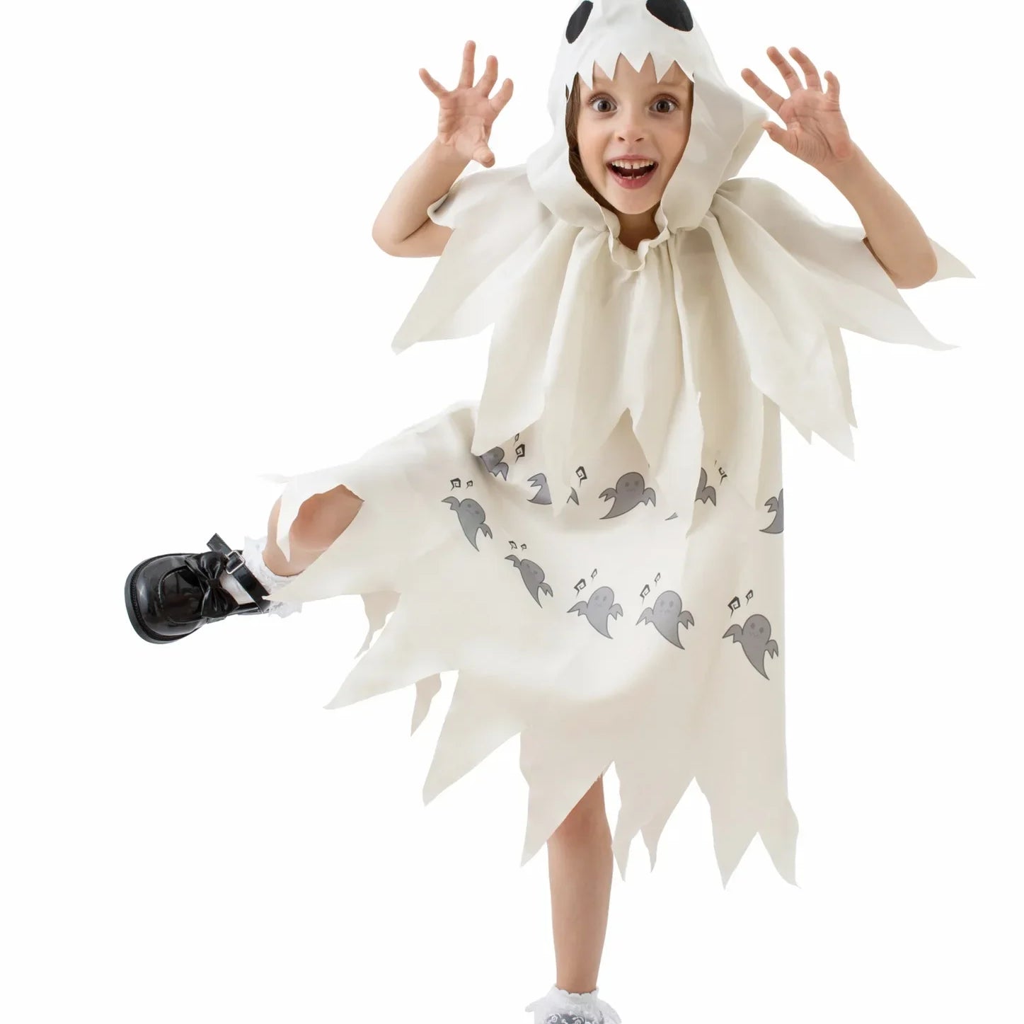 Kids Boys Girls Cute White Ghosts Demons Role Play Costumes Kids Costume Shows Halloween Theme Party