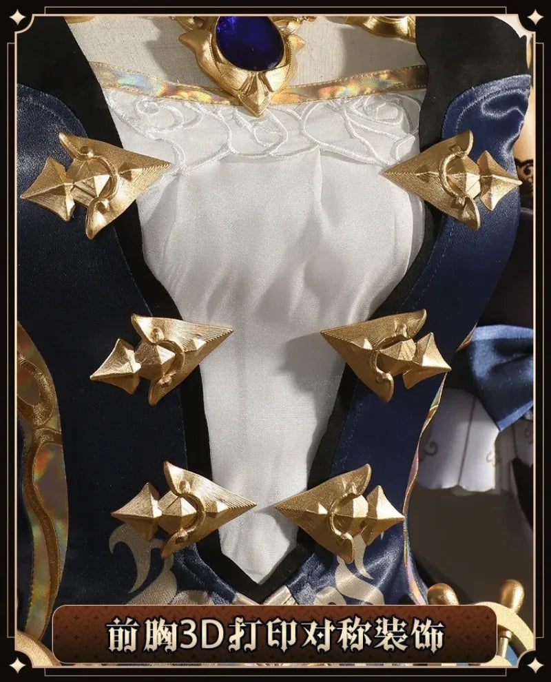Navia Genshin Impact Cosplay Costume Wig Dress Uniform Fontaine Spina Di Rosula Hat Clorinde Halloween Costumes for Women