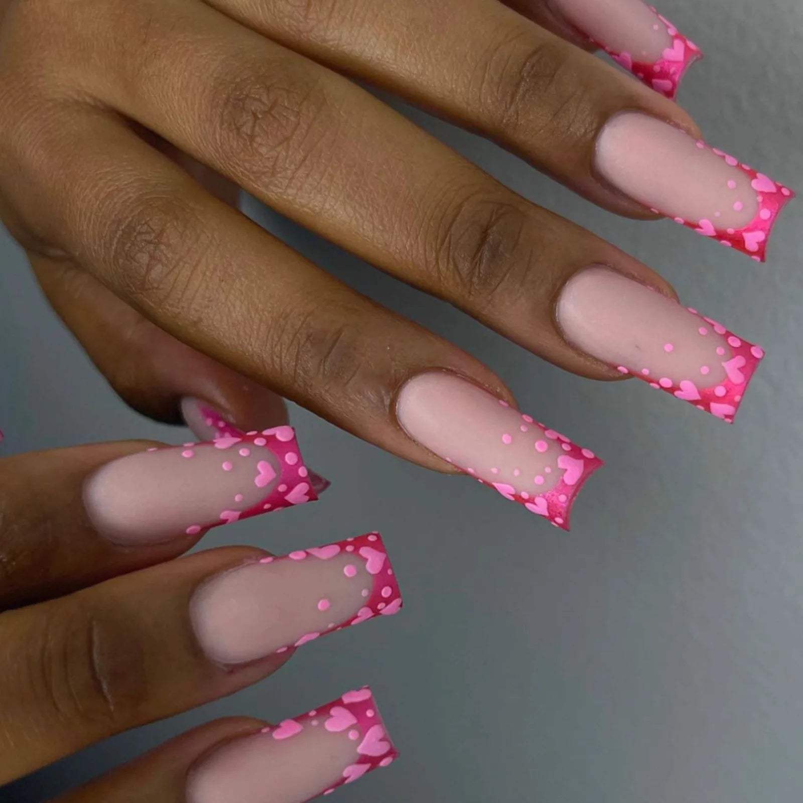 24pcs/set short sqaure almond fake nails geometric aurora gradient heart glitter designs faux ongles press on acrylic false nail