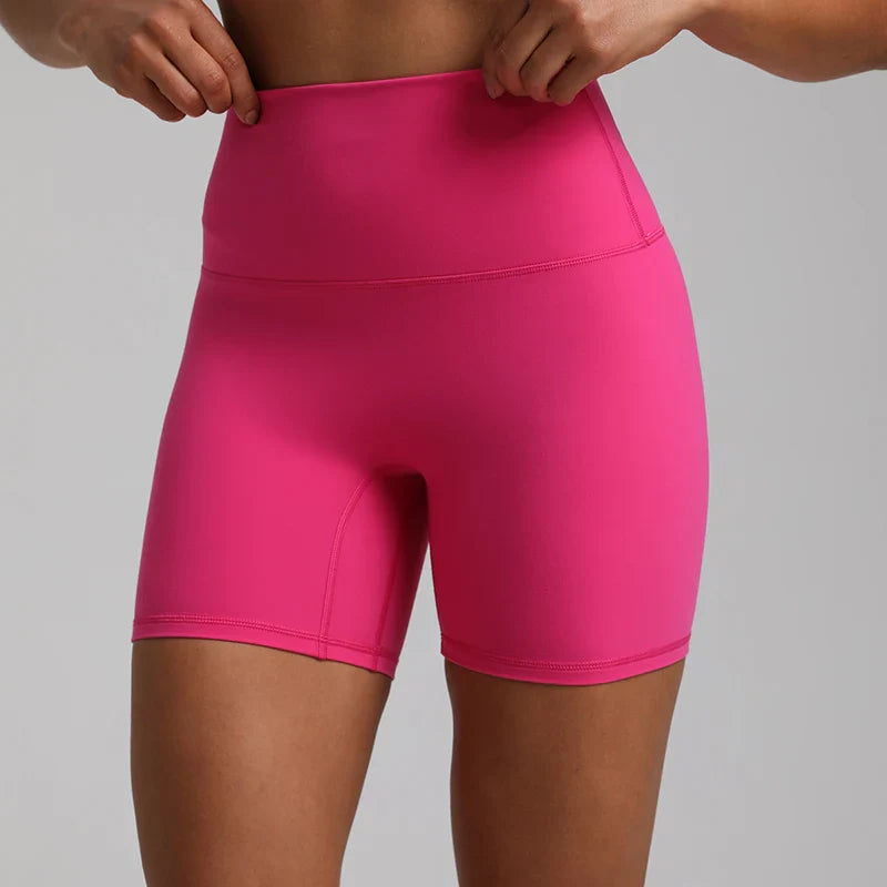 No Front Seam High Waisted Biker Shorts Sport Women Fitness Spandex Leggings Booty Buttery Soft Gym Workout Yoga Shorts 5 Inches Butterfly Orchid