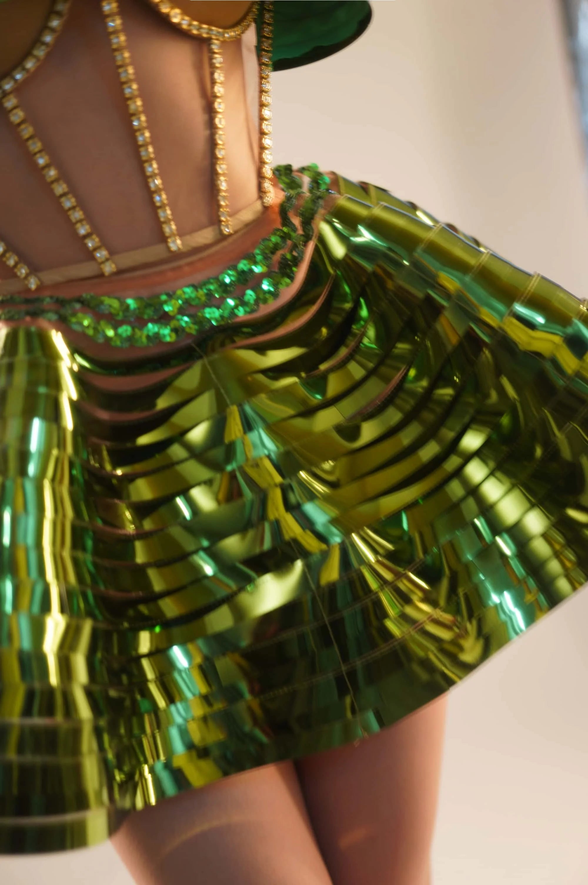 Special Design 2Piece Backless Bandage Mini Dress Set Dance Stage Outfit Sexy Party Performance Sequins Crystals Costume Feidie