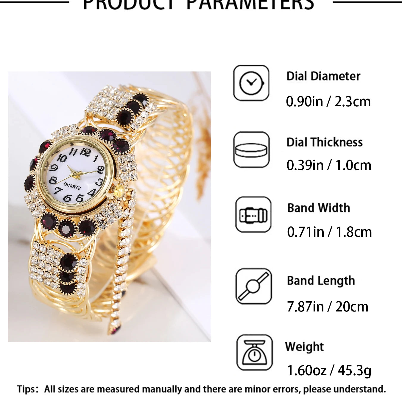 Women's Diamond-Encrusted Temperament Quartz Watch Fashion Alloy Bracelet Watch Set