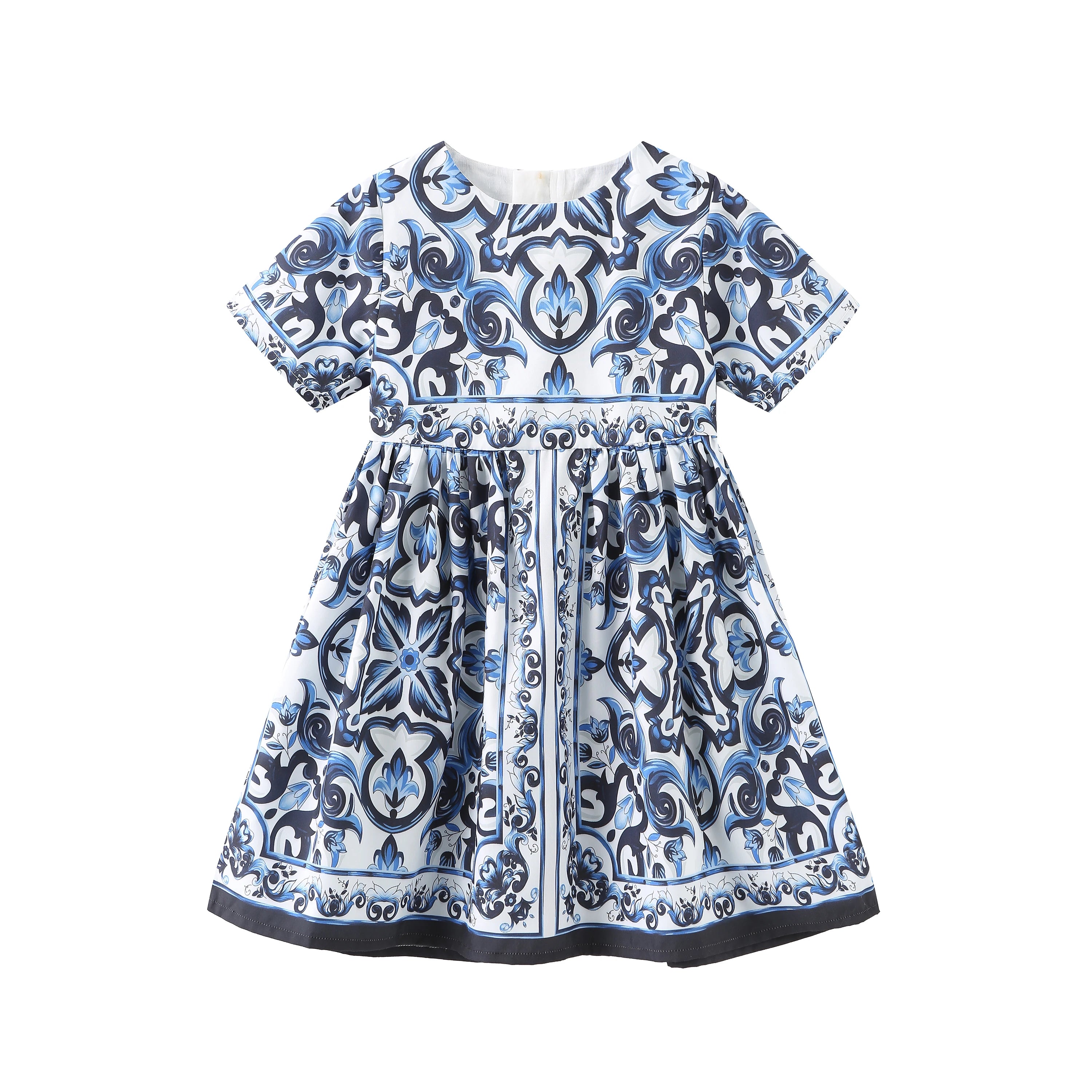 Long Sleeve Dress Girl Dress 2024 Autumn Winter Floral Print Toddler Girl Dresses Kids Clothes Children Dress with Bag