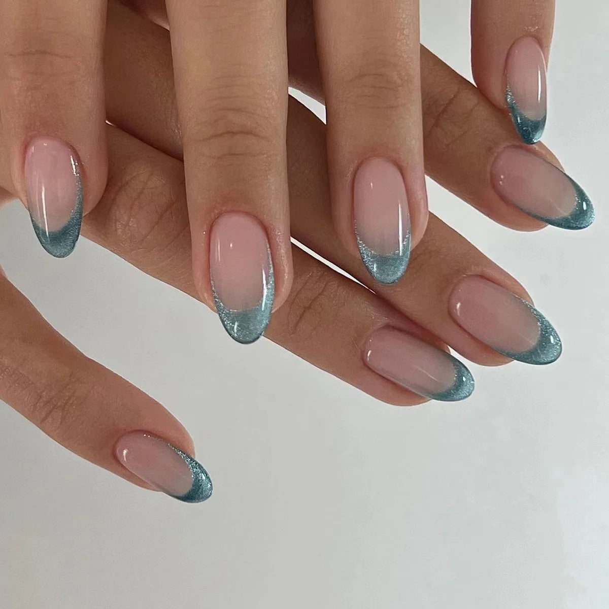 Unhas postiças simples vermelho vinho com cola, comprimento médio, amêndoa, unhas postiças, vestíveis, cabeça redonda, oval, cobertura total